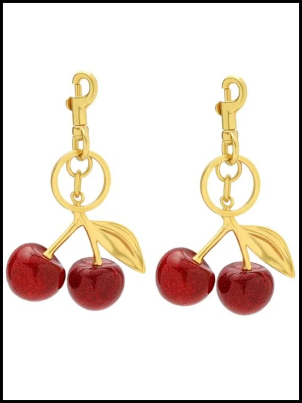 Cherry Keychain Purse Charm 2 Pack Handbag Accessory Bag Charm Key Chain Gift
